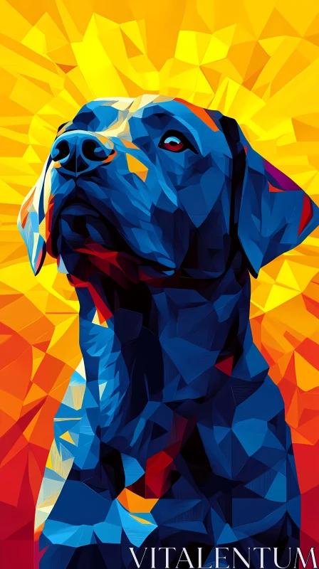 AI ART Geometric Dog Portrait