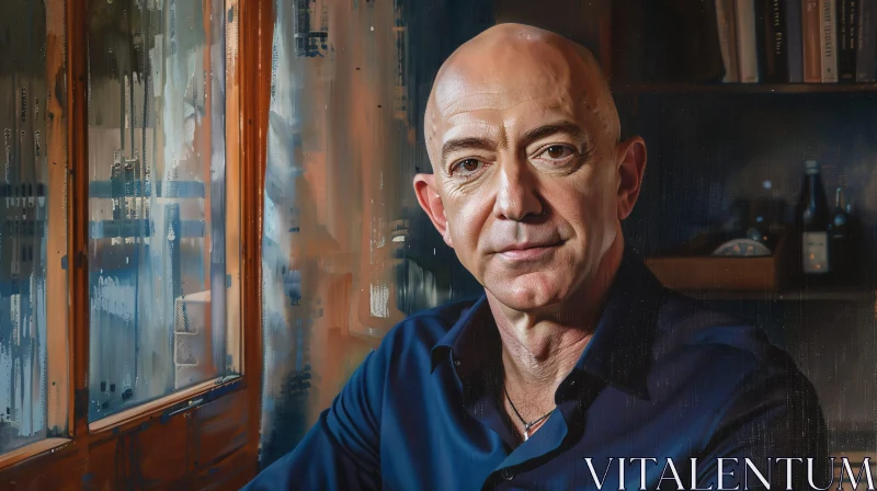 Modern Portrait of Jeff Bezos AI Image