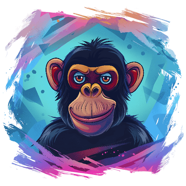 POD Design Artistic Monkey Print