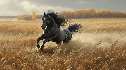 Horse in the Fields