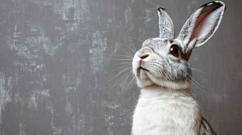 Graceful Bunny Image with Textured Backdrop