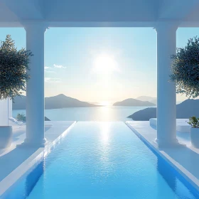 Seaside Infinity Pool with Stunning Sunset View