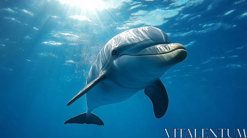 Sunlit Dolphin AI Image