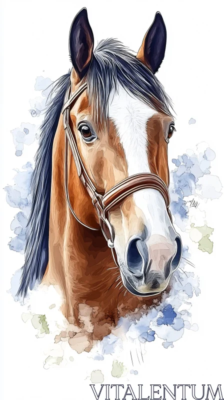 Elegant Horse Art AI Image