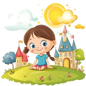 Child's Playful Cartoon Illustration