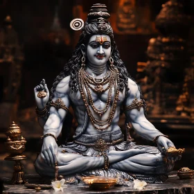 Sculpture of Shiva Meditating