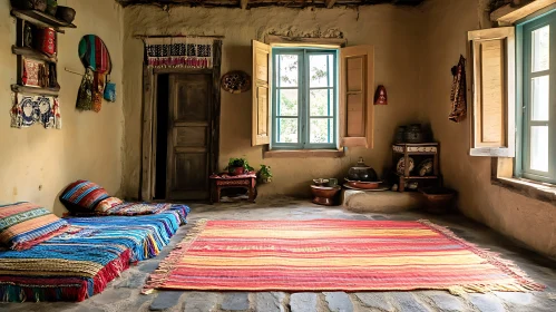 Cozy Room with Ethnic Design