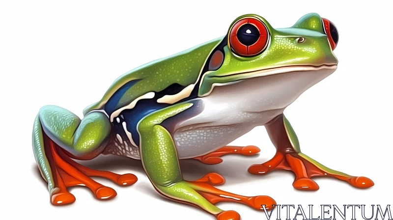 Detailed Amphibian Artwork AI Image