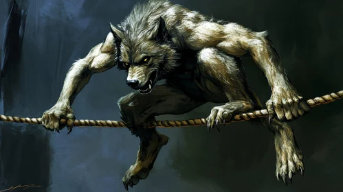 Werewolf Illustration, Fantasy Creature Art
