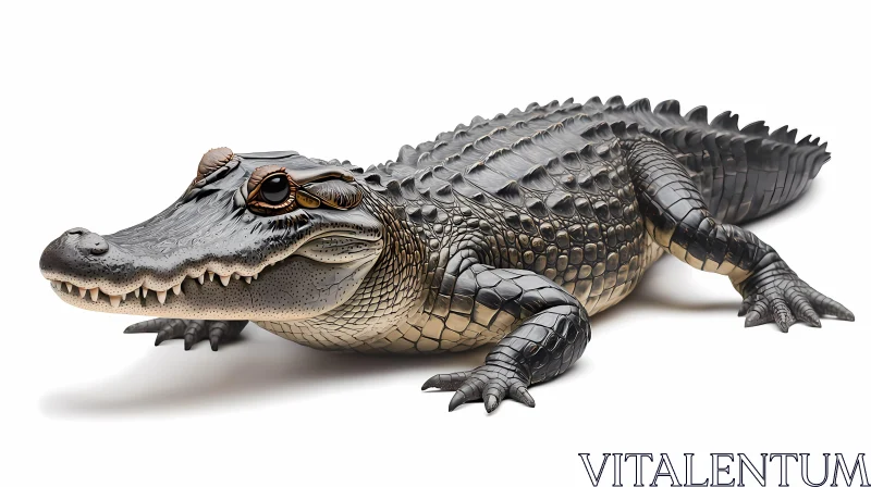 Detailed Representation of an Alligator AI Image