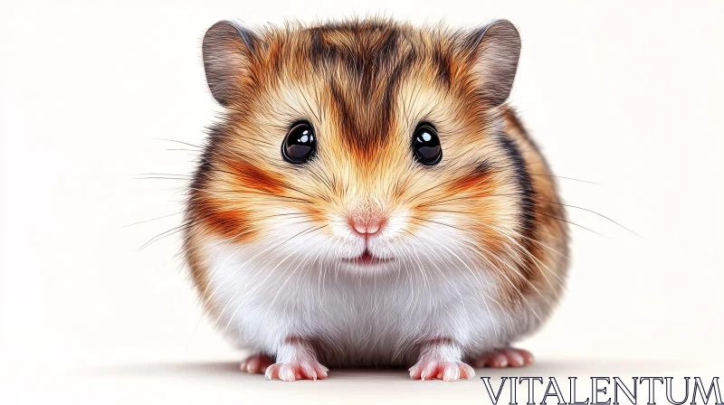 Cute Furry Hamster Close-Up AI Image