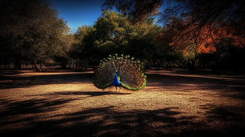 Majestic Peacock in Full Display