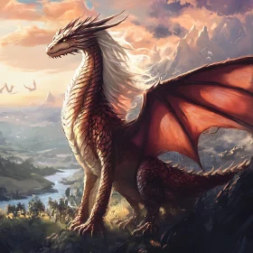 Dragon Overlooking Mountain Serenity