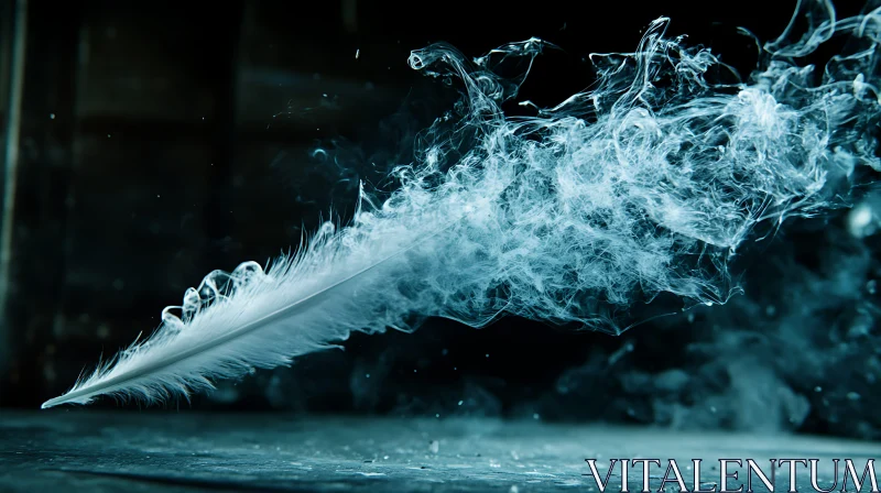 AI ART Ethereal Feather Smoke Transformation