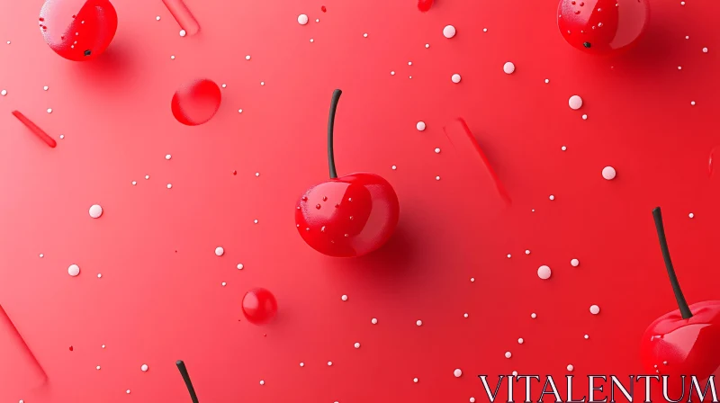 Abstract Cherry Art AI Image