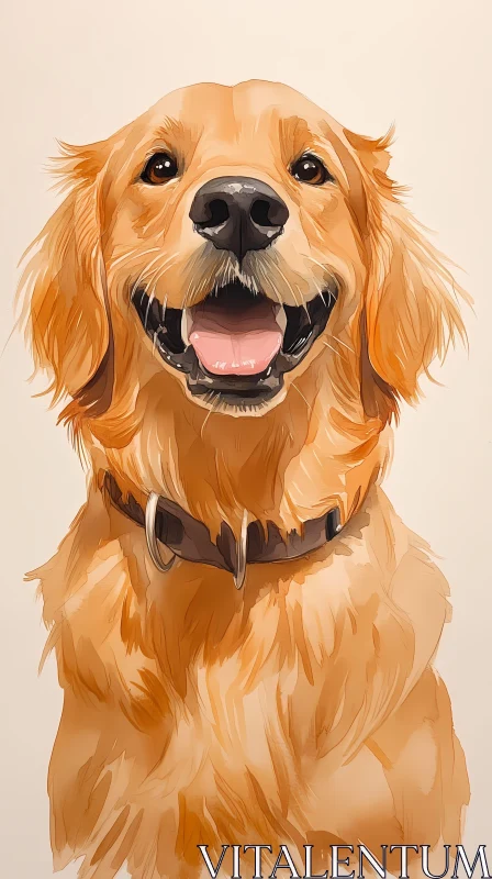 AI ART Joyful Dog Art