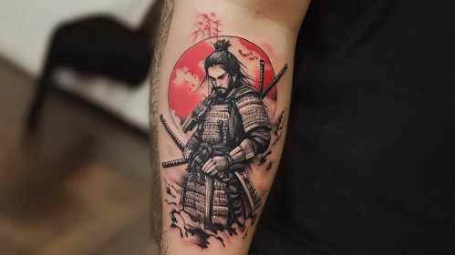 Ink Art: Samurai with Swords