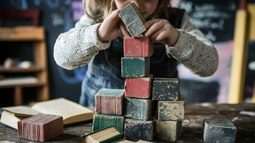 Vintage Blocks and Child's Imagination