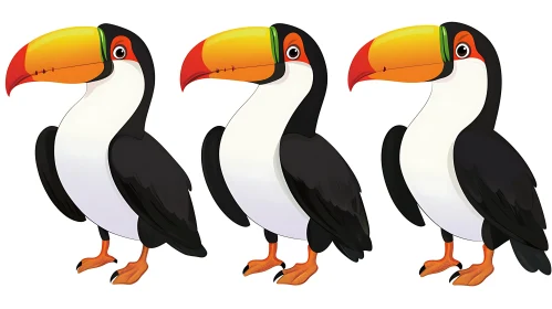 Toucans in a Row