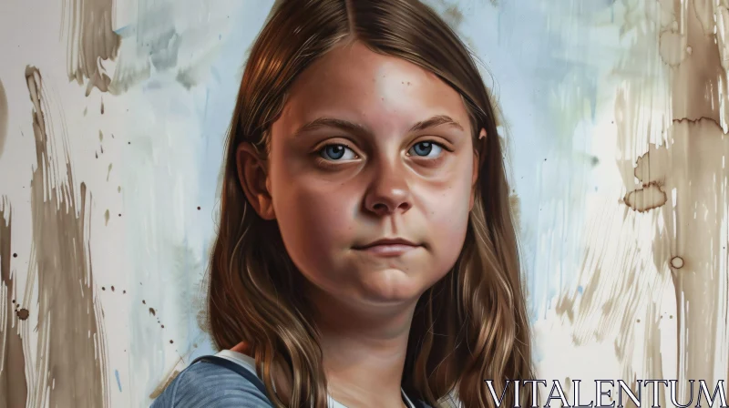 AI ART Greta Thunberg Abstract Portrait