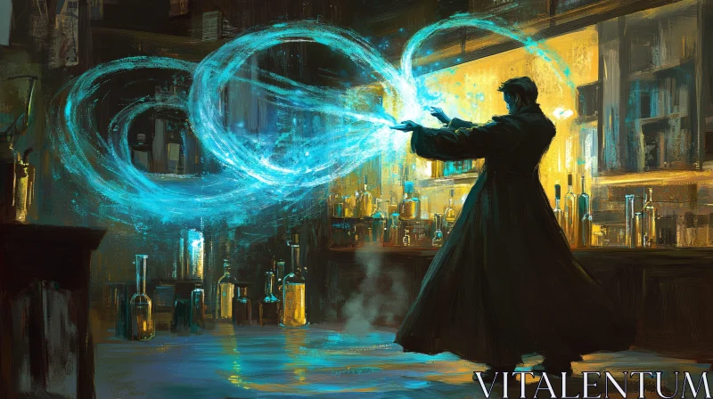 AI ART Mystic Alchemist: Weaving Magic with Potions