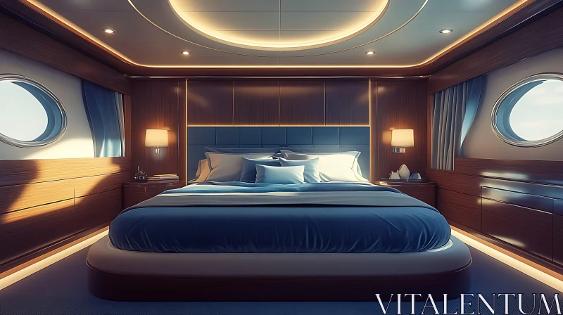 AI ART Modern Yacht Bedroom Design