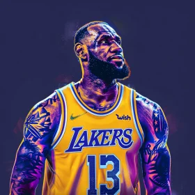 LeBron James as a Lakers Star