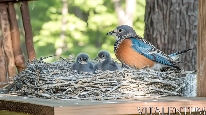 Bird Family Portrait AI Image