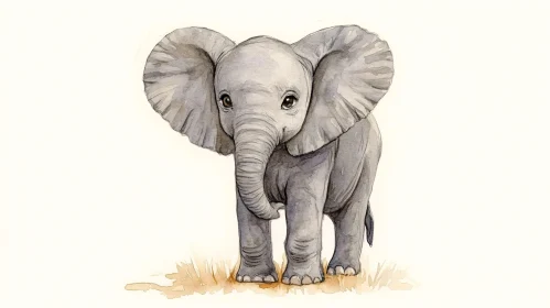 Young Elephant Painting