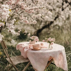 Tranquil Picnic Under Cherry Blossoms