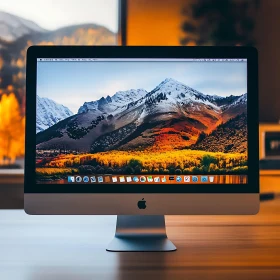Desktop Displaying Mountain Scenery