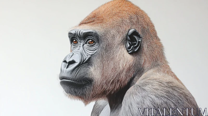 Majestic Gorilla in Detail AI Image