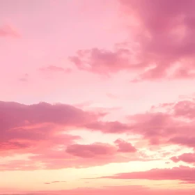Pastel Pink Clouds at Sunset