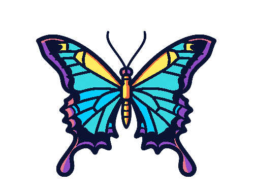 Colorful Butterfly Vector Illustration