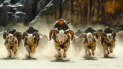 Epic Ram Riders in Full Charge