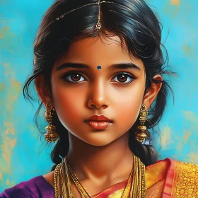 Traditional Beauty: Young Indian Girl Portrait