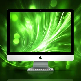 Abstract Green Design on Computer Screen