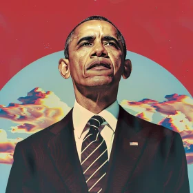 Barack Obama Abstract Art Portrait