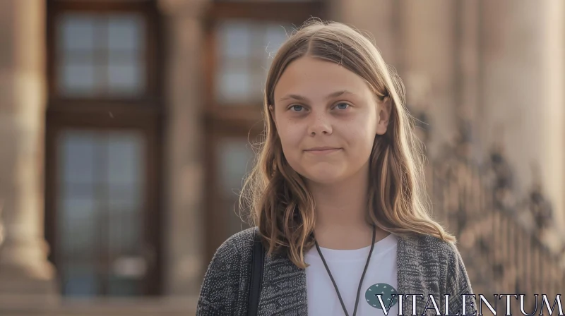 AI ART Environmental Activist Greta Thunberg's Portrait