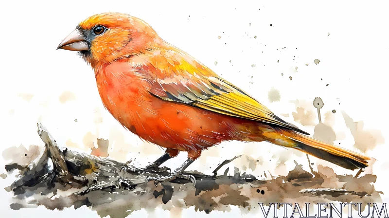 Colorful Bird Painting AI Image