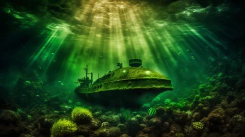 Submarine in Sunlight: A Captivating Underwater Image