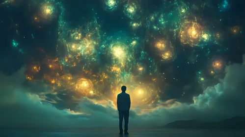 Contemplation Under Celestial Skies