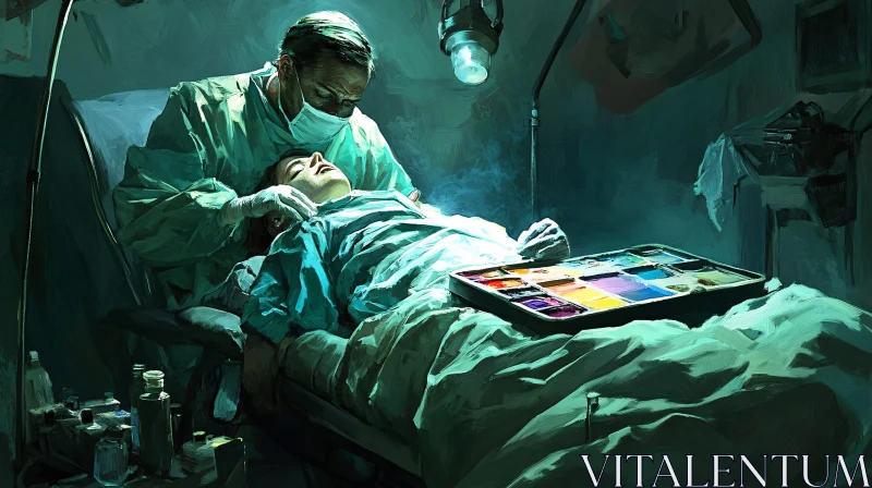 Operation Room with Doctor and Patient