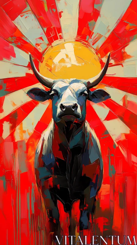 Energetic Bull Painting