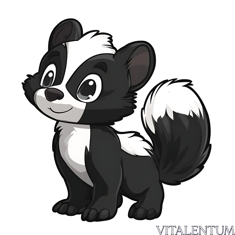 Playful Skunk Cartoon