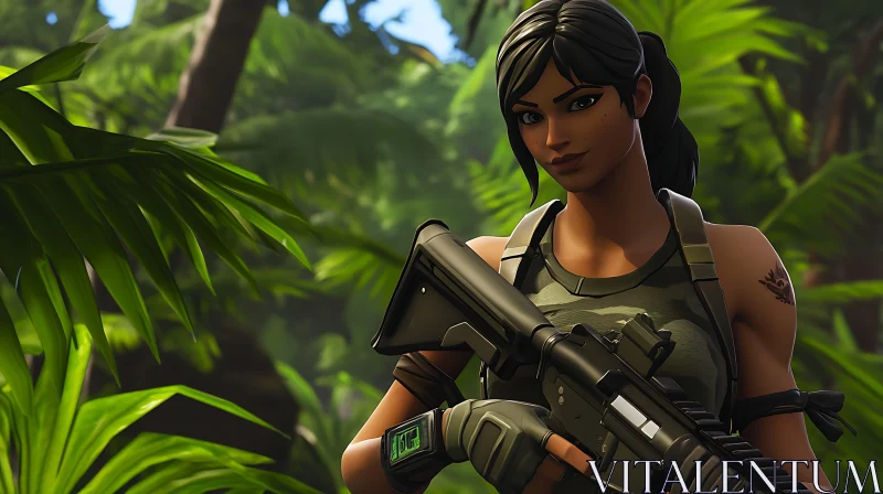 Female Character with Rifle