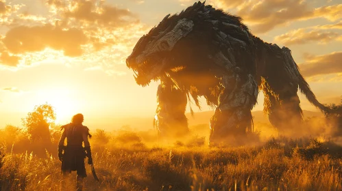 Epic Encounter: Warrior and Stone Monster