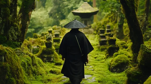 Lone Samurai's Journey Through Ancient Woods