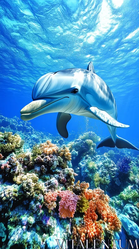 Majestic Dolphin in Blue Waters