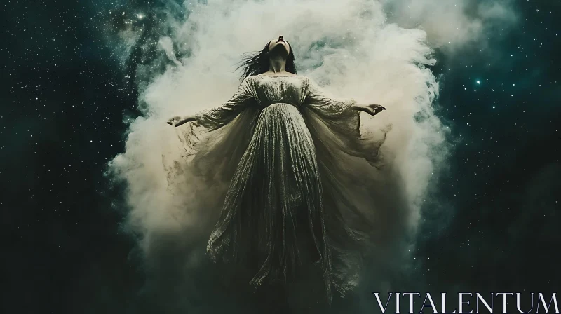 Celestial Being in Cosmic Embrace